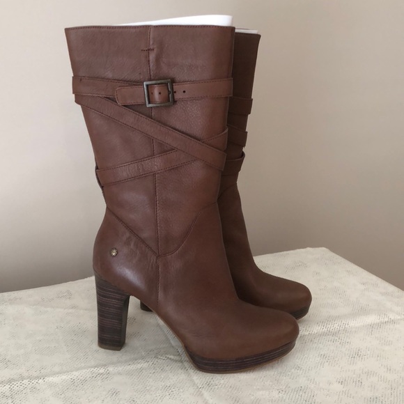 UGG Women’s Jardin mid-calf boots - chestnut color - size 10 - Picture 1 of 10